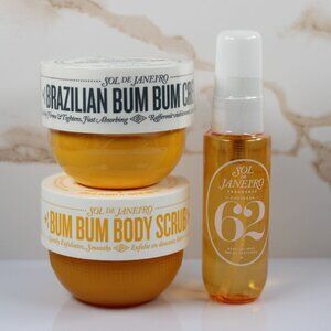 Sol De Janeiro 62 Bum Bum Brazilian Cream & Body Scrub & Fragrance Mist NEW